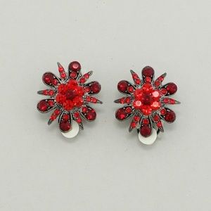 Crystal Victorian Clip on Earrings
